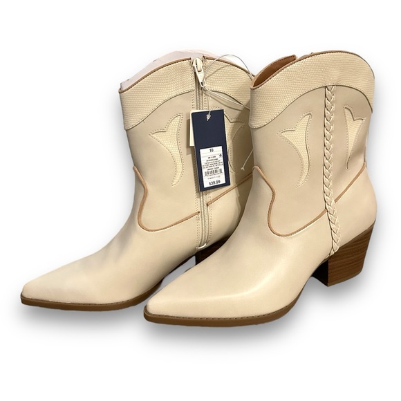 NWT Ivory Universal Thread Western Cowboy Boots - Womens size 10 - Picture 2 of 4